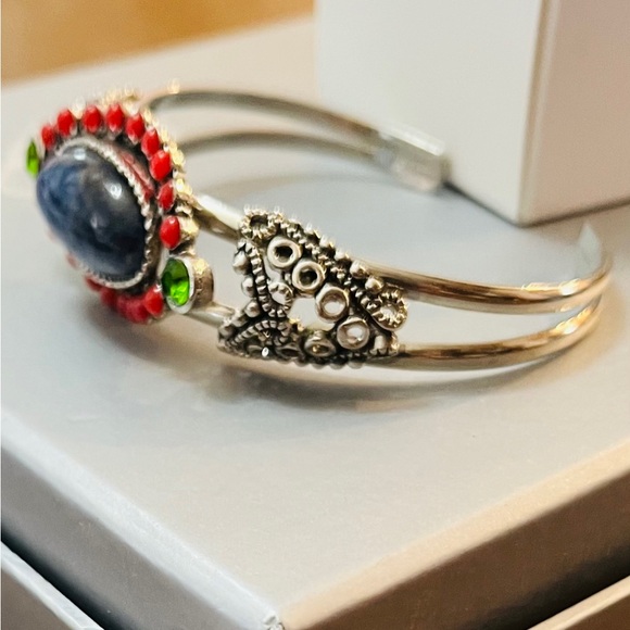 Western engraved style stainless steel cuff bracelet adjustable  , 7 in. Wrist - Picture 6 of 10